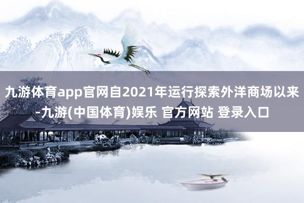 九游体育app官网自2021年运行探索外洋商场以来-九游(中国体育)娱乐 官方网站 登录入口